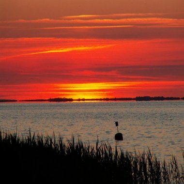 Sonnenuntergang am Stettiner Haff